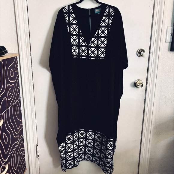 Exotikee Black Breezeblock Caftan Dress - Picture 4 of 4